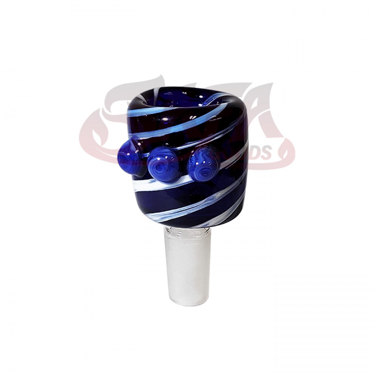 14mm Glass Bowl Attachment with Spiral Design